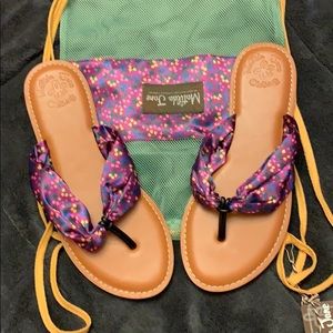 MATILDA JANE WOMENS FLIP FLOPS SZ 7 BNWT